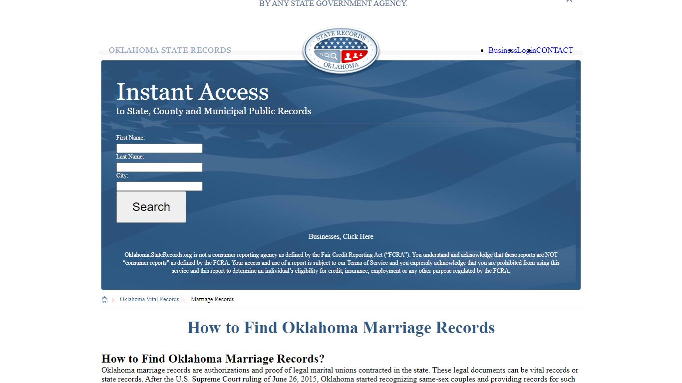 How to Find Oklahoma Marriage Records